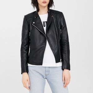 Mango Verona Leather Motorcycle Jacket